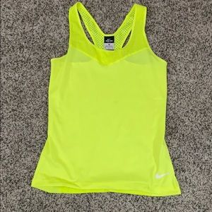 Nike Neon Yellow Dri-Fit Tank